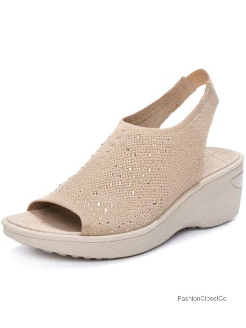 Women Wedges Sandals Dressy Arch Support Peep Toe Slingback Platform